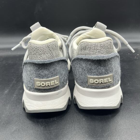 Sorel Kinetic Lace Up Women's Size 7 Shoes White Grey Wool Trail Running Hiking - Picture 5 of 7